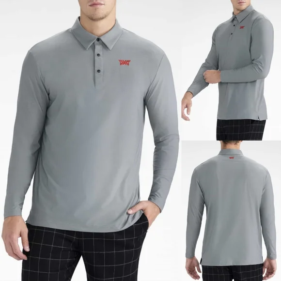 PXG New Men's $145 Red Logo Long Sleeve Polo Golf shirt Size 3XL